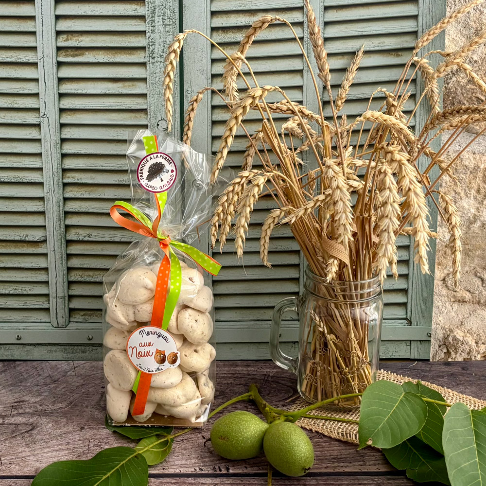 Meringues aux noix - Ferme Les 2 Noix'elles à Mainzac en Charente