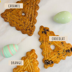 Cornuelles chocolat, caramel ou orange confite